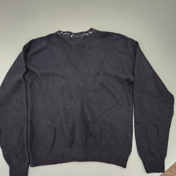 Vintage Womens Black Beaded Cardigan   Small - Picture 2 of 3